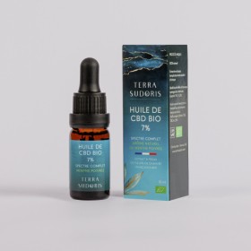 Huile de CBD bio 7%, full spectrum, menthe poivrée. Huile de CBD bio 7%, full spectrum, menthe poivrée.