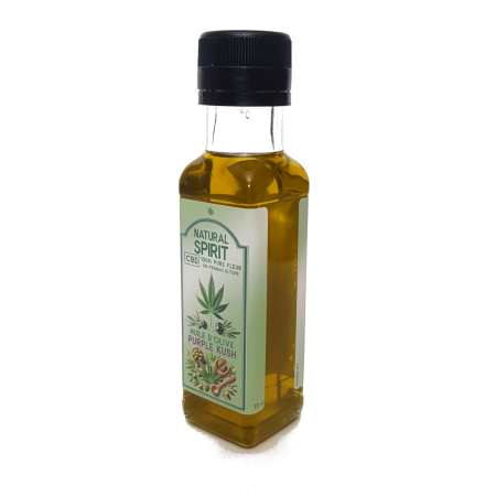 Huile d'olive Bio à la fleur de PURPLE KUSH 10cl