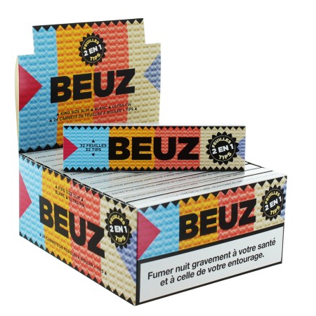 Boite Papier à Rouler Beuz Slim Blanc + Filtres