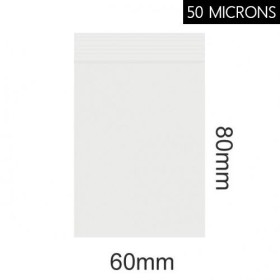 Sachet Plastique Zip 60x80mm / 50 microns