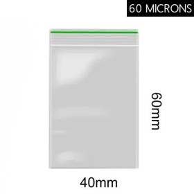 Sachet Plastique Zip 40x60mm / 60 microns