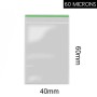 Sachet Plastique Zip 40x60mm / 60 microns