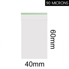 Sachet Plastique Zip 40x60mm / 90 microns