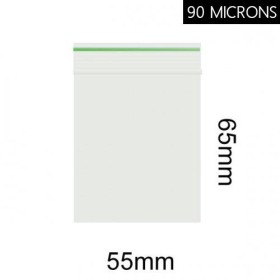 Sachet Plastique Zip 55x65mm / 90 microns