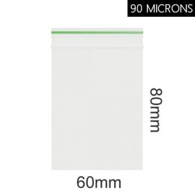 Sachet Plastique Zip 60x80mm / 90 microns