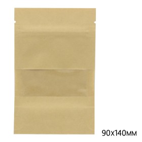 Sachet Kraft avec fenêtre : 90x140mm