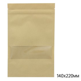 Sachet Kraft avec fenêtre : 140x220mm