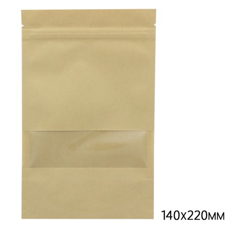 Sachet Kraft avec fenêtre : 140x220mm