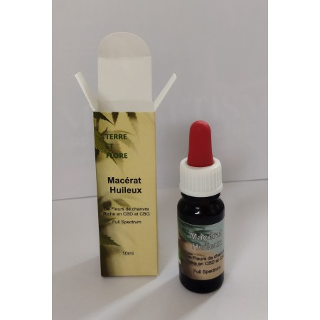 Macérats huileux de chanvre riche en CBD et CBG Full spectrum certifié biologique